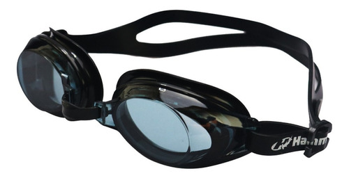 Óculos De Natação Adulto Proteção Uv E Tira Dupla Hammerhead Cor Preto