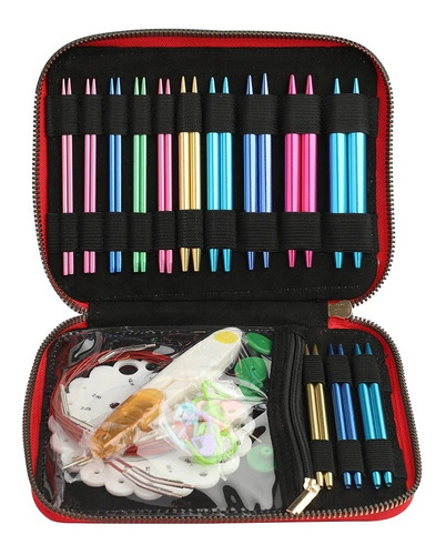 Imagen 6 de 7 de Set Estuche Palillos Circulares Intercambiables Y Accesorios