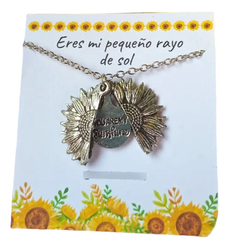 Collar De Girasol Con Medallón 