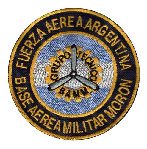 Parche Bordado Fuerza Aérea Grupo Técnico Base Moron Bamm