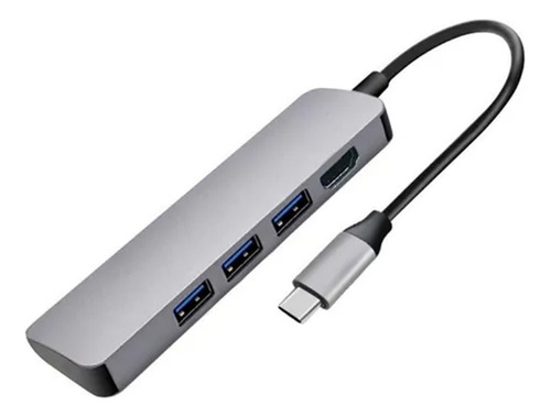 Adaptador Portatil Hub Multifuncion Usb C+ Hdmi 4k+ Usb 3.0