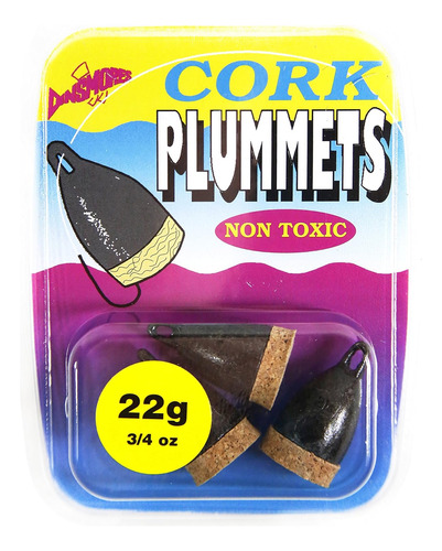 Dinsmores Plummet Sinker De Corcho No Tóxico - Negro, 0.78 O