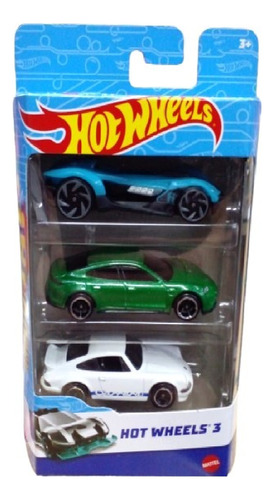 Hot Wheels Pack X 3 Autos Surtidos Mattel Playking
