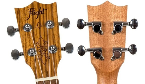 Flight Dus320 Sp/zeb Ukelele Acústico Soprano Abeto Color Marrón