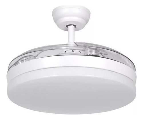 Ventilador De Techo Retráctil Led Con 4 Palas Blanco Diámetro 107 Cm Frecuencia 50-60hz Material De Las Aspas Abs