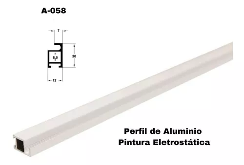 Kit Perfil Alumínio Mosquiteiro Montante A058 1,50m - 2 Und