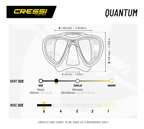Visor Máscara Cressi Quantum Antiempañante Para Buceo