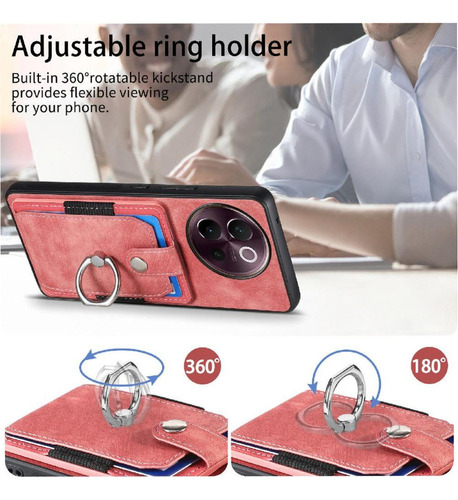 Funda For Vivo V40 Lite Crad Ranura Soporte Magnético Para
