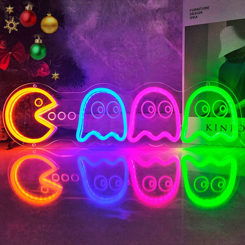 Letrero Neon Para Navidad 17 X 4.7  Fantasma Regulabl Niño