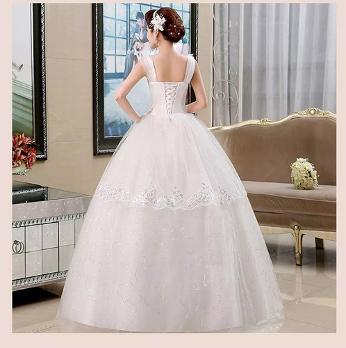 Imagen 3 de 3 de Promoción Vestido De Novia Princesa Blanco Ivory Nuevo