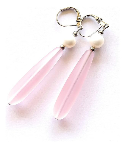 Pink Sea With Pearl Dangle Earrings Gifts Women Girls Usa