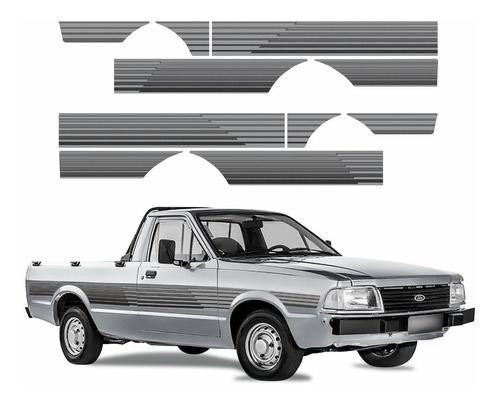 Adesivo Faixa Lateral Ford Pampa 1990 1991 1992 1993 1994