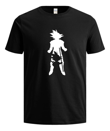 Camiseta Dragon Ball Z Goku2 Hombre Gris 100% Algodon