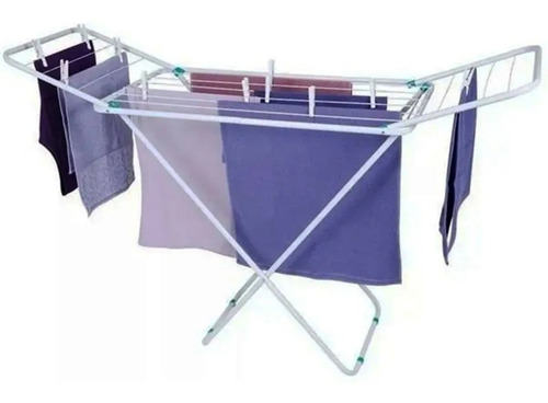 Varal Para Roupa De Chão Com Abas Maxi Retrátil Dobrável Mor Cor Branco