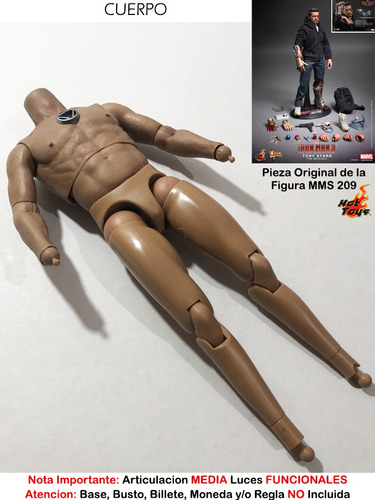 Cuerpo C/ Luz Tony Stark Hot Toys Mms209 Escala 1/6 Original (Usado)