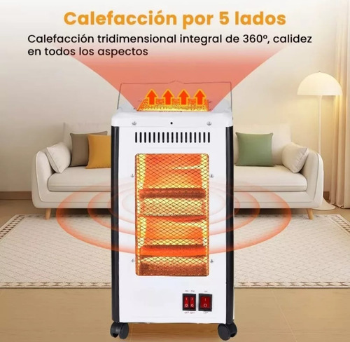 Estufa Calefactor Halógeno 360° A 2000w