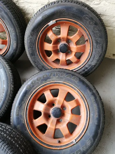 Llantas De Aleación Porsche 924 Rodado 14x6 Pase 4x100 Naranja (Usado)