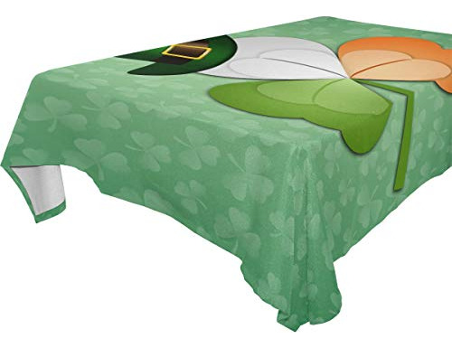 Naanle Irish 's Day Shamrock Square Tablecloth 54 (w) Zbqda