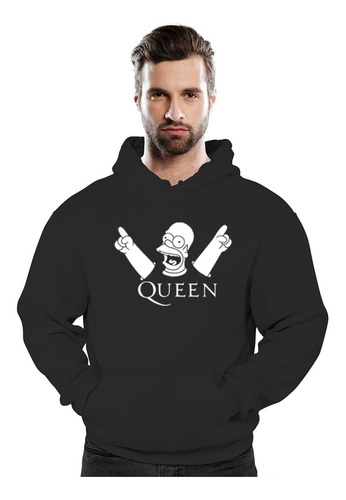 Poleron Estampado Homero Simp Rockero Queen Adulto/niño Unisex