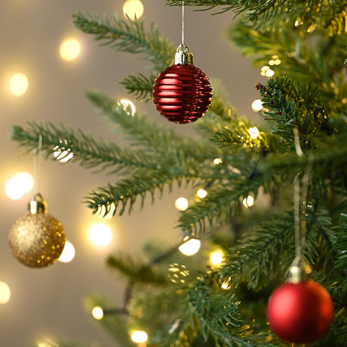 Esferas Navideñas Inastillables 24 Piezas 40 Mm Decoración Á