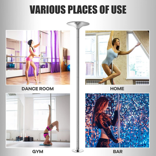 Tubo Portatil Para Pole Dance Ejercicio Sensual Gym Fijo Y G