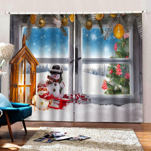 Cortinas Impermeables 3d Cortinas De Ventana 2 Paneles B