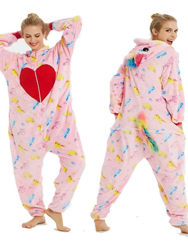 Pijama De Unicornio Con Cierre Para Niños Y Adultos