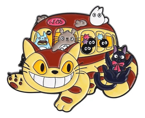 Pin Broche Metálico Gato Bus Mi Vecino Totoro Ghibli Anime