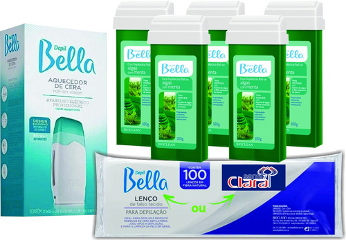 Kit Aquecedor Roll On Termocera Para Depilação 7 Produtos 