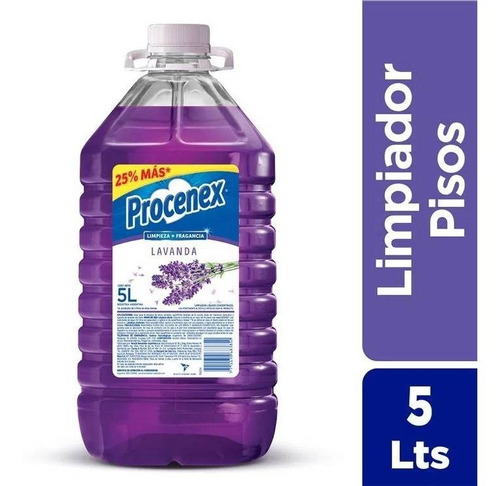 Limpiador procenex limpiador liquido de pisos lavanda Procenex lavanda en bidón 5 L