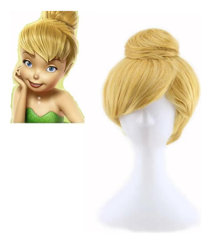 Peluca De Anime, Pelo Rubio, Cosplay, Hada Tinker Bell