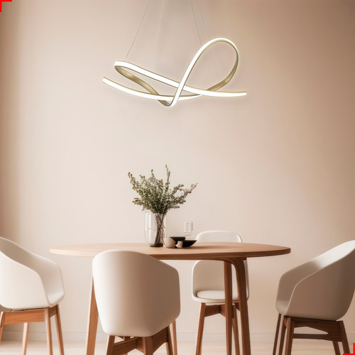 Lustre Pendente 36w 3 Em 1 Teto Led Eva 3000k/6500k Dourado