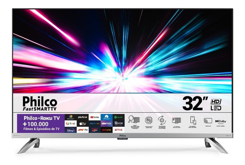 Smart Tv 32'' Ptv32g7pr2csblh Roku Led Philco Bivolt