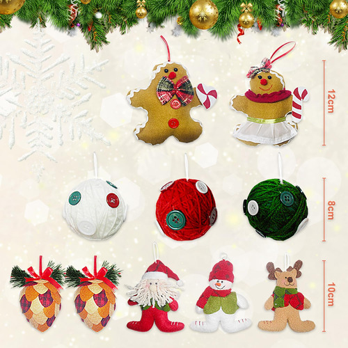 10 Pcs Adornos Navideños Para Arbol, Muñecos De Peluche