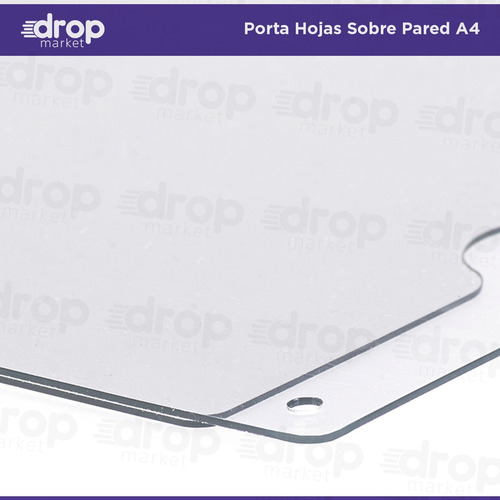 Imagen 4 de 10 de Porta Hojas A4 Sobre Pared | Pet Tipo Acrílico | X 20 U.