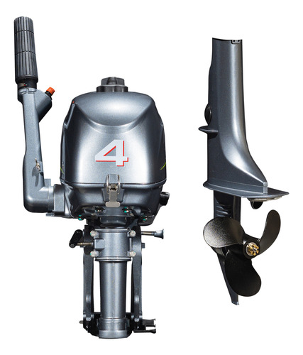 Motor De Barco Gasolina Hidea 4hp 74,6cc 2t Ref. A Água Hv4
