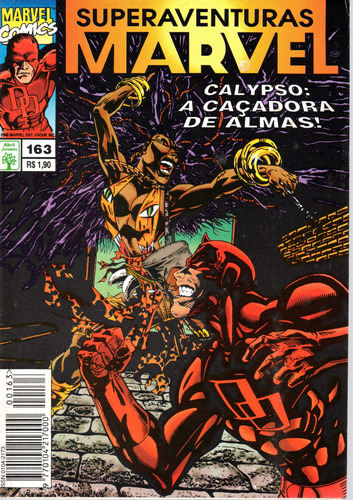 Superaventuras Marvel N° 163 - 84 Páginas Em Português - Editora Abril - Formato 13,5 X 19 - Capa Mole - 1996 - Bonellihq Cx03 Abr24