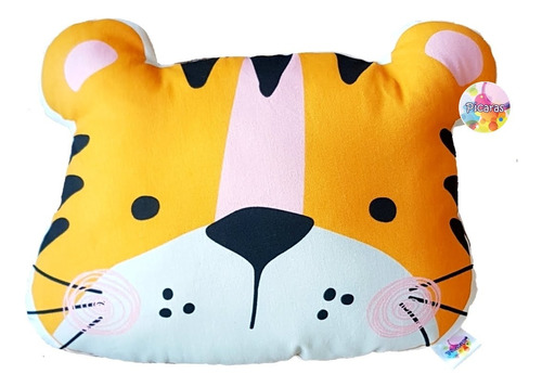 Almohadón Infantil Tigre León Panda Mapache Almohadones Deco