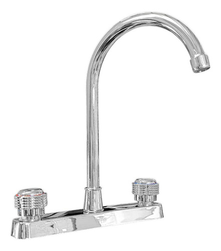 Mezcladora Abs Cromada Para Fregadero 8puLG Fontanery Acabado Cromado Color Plateado