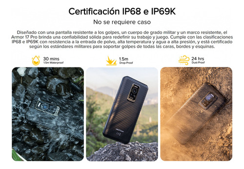 Ulefone Armor 17 Pro Celular Resistente Para Manos De Hacha