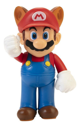 Super Mario - Boneco 2.5 Pol Colecionável - Mario Guaxinim