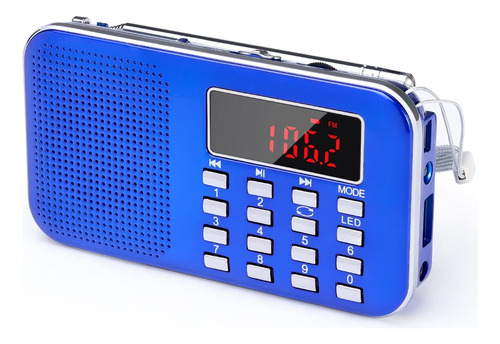 Prunus - Mini Radio Porttil Am Fm De Bolsillo Con Mp3, Linte