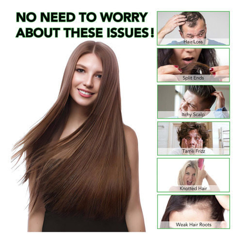 Set Para El Cuidado Del Cabello Rtbyue Aceite De Ricino Negr