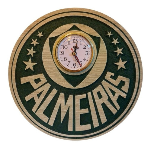 Relógio De Parede Time Palmeiras Parma Palmeirense Entalhe