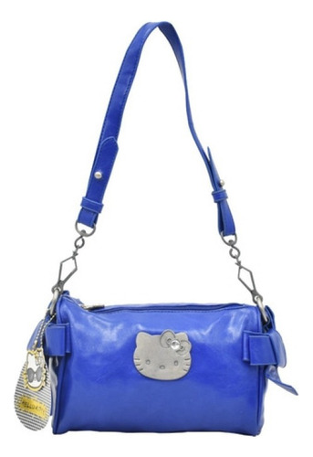 Bolsa De Mano Hello Kitty Imitacion De Piel Azul 78738 Ruz D