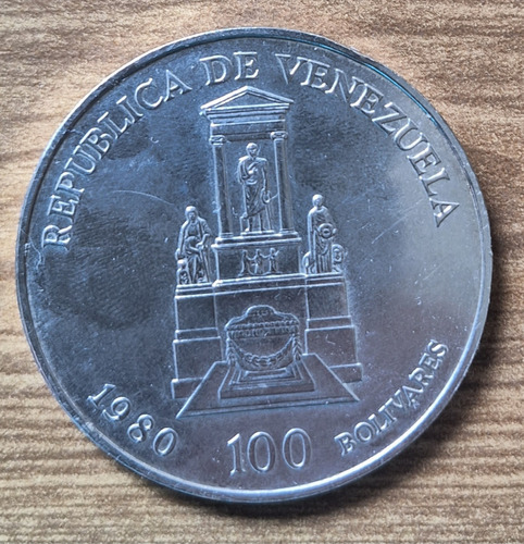 Espectacular Moneda De 100 Bolívares 1980 Con Simón Bolívar