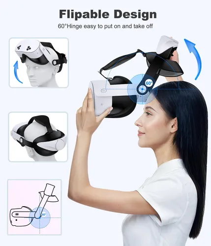 Alça De Fone De Ouvido Vr Kawaye Para Meta Quest 3s/3/2 Ajus