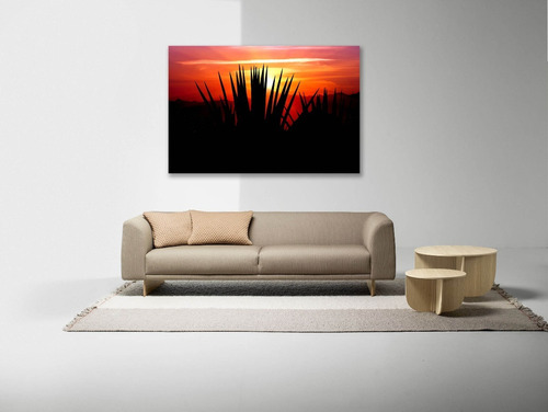 Cuadro Canvas Sunset Agaves Tequila Jalisco México 94x142cm