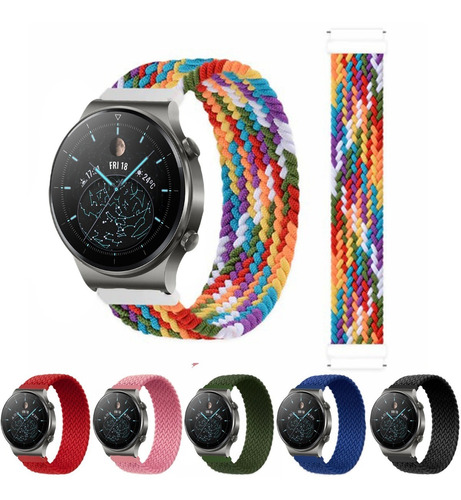 Correa De Nylon Trenzado + Mica Para Huawei Watch Gt 2 Pro