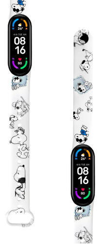 Correa Compatible Xiaomi Mi Band 5 Y 6 Snoopy Snoopy Light